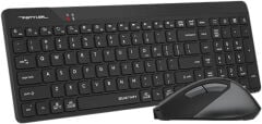 A4 Tech Fstyler FG2400 Q Türkçe Sessiz 2.4 GHz Kablosuz Klavye Mouse Seti Siyah
