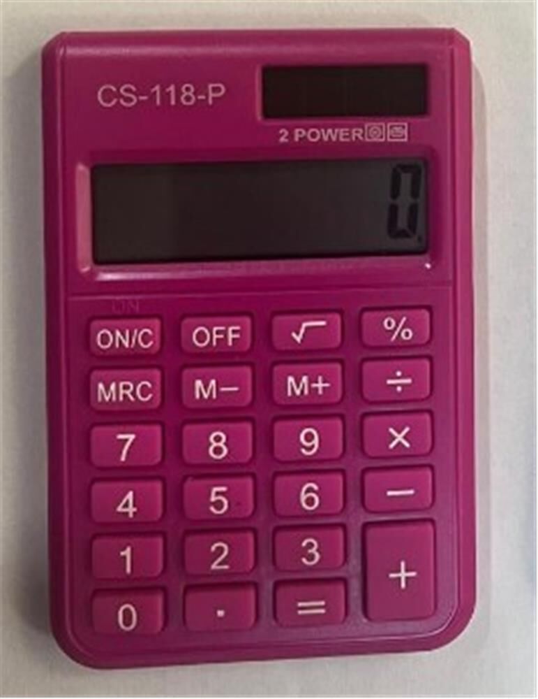 CSL CS-118-P Pembe 8 Hane Cep Tipi Mini Hesap Makinesi