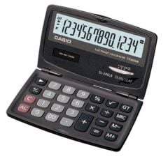 Casio SL-240LB 14 Haneli Vergi ve Zaman Hesaplamalı Cüzdan Tipi Kapaklı Hesap Makinesi