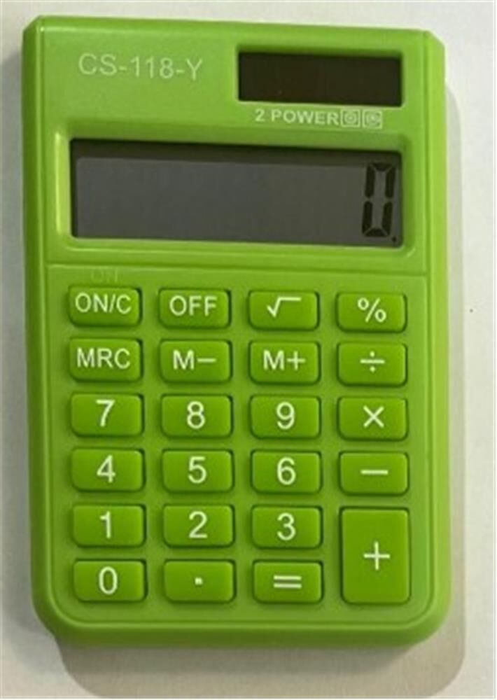 CSL CS-118-Y Yeşil 8 Hane Cep Tipi Mini Hesap Makinesi