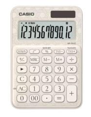 Casio MS-20UC-JWE 12 Hane Beyaz Desenli Masa Üstü Hesap Makinesi