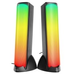 Mikado MD-183 2.0 3W+3W Bluetooth RGB Aydınlatmalı USB + 3.5mm AUX 5V Multimedya Speaker