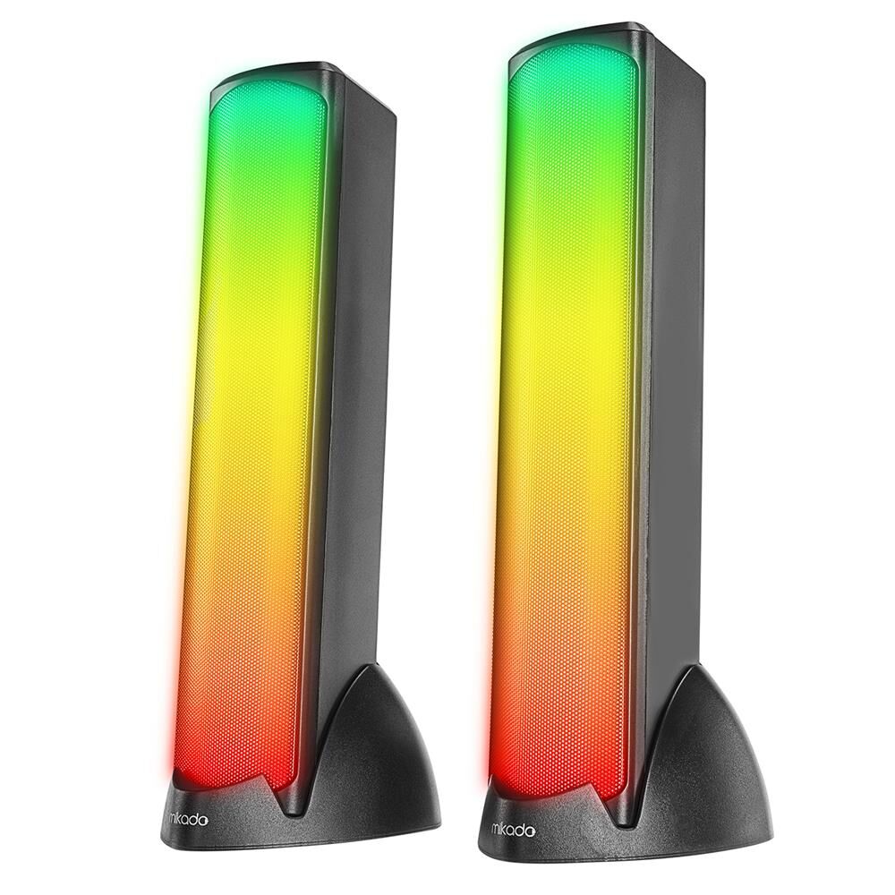 Mikado MD-183 2.0 3W+3W Bluetooth RGB Aydınlatmalı USB + 3.5mm AUX 5V Multimedya Speaker