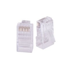 QPORT Q‑J650 CAT6 50 Adet RJ‑45 8P8C Aletli Konnektör Pack UTP CAT6 Ethernet Sonlandırma