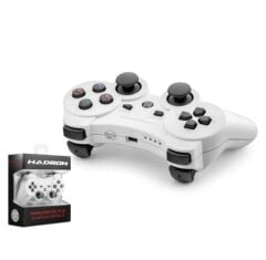 HADRON HD325B PS3 Uyumlu Kablosuz Bluetooth GamePad Oyun Kolu DoubleShock III - Beyaz