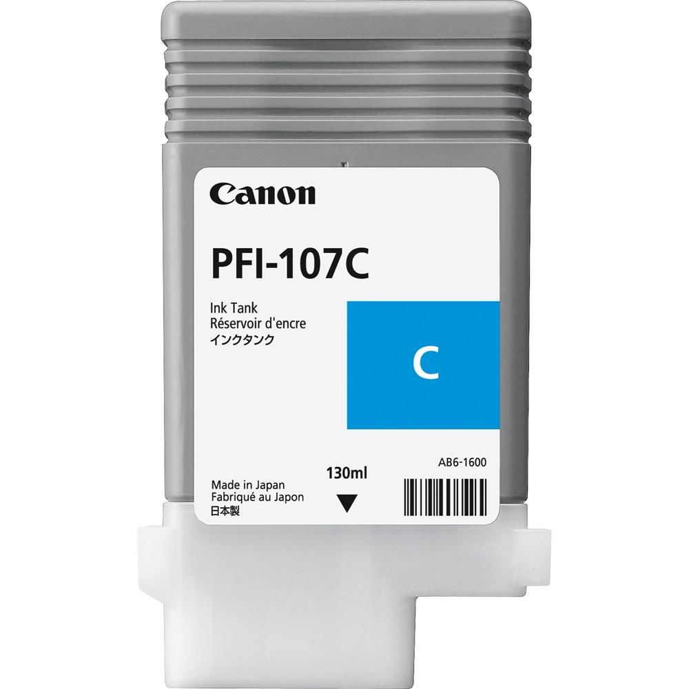 Canon PFI-107C Cyan (Mavi) 130ml Plotter Mürekkep Kartuşu - imagePROGRAF iPF670, iPF770, iPF780 Uyumlu (6706B001)