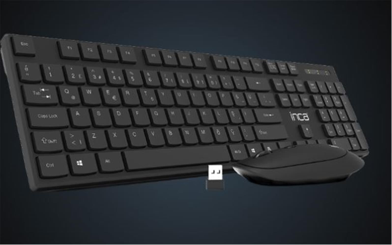 Inca IWS-537 Kablosuz Klavye Mouse Set Siyah