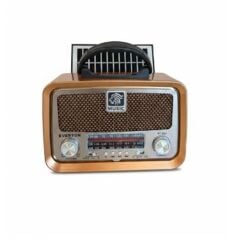 Everton RT-653  Solarlı,Şarjlı Nostaljik Radyo (Bluetooth-USB-SD-FM )