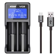 Xtar VC2 Evrensel Li-Ion Pil Şarj Cihazı – 2 Yuvalı