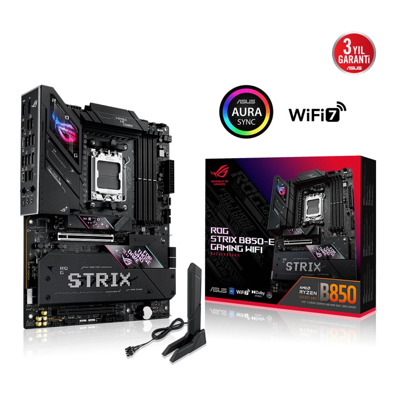 ASUS ROG STRIX B850-E GAMING WIFI AM5 DDR5 8000 WiFi 7+BT ATX