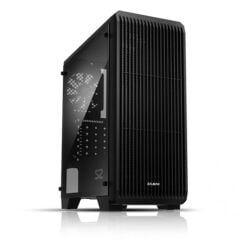 ZALMAN S2 TG ATX Midi Tower Siyah Kasa – PSU Yok, 1×120 mm Fan için Slot Hazır, Tempered Glass Yan Panel, ATX/mATX/Mini‑ITX Uyumlu, 7 PCI Slot, 2×3.5″ + 2×2.5″ Sürücü Yuvası, Maks PSU 180 mm, Maks GPU 330 mm