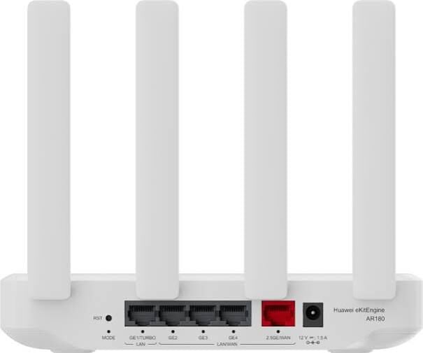 HUAWEI EKITENGINE AR180 4 PORT GIGABIT+1PORT 2.5G WAN PORT 2GBPS PORT 100 KULLANICI DESTEKLİ CLOUD YÖNETİLEBİLİR ROUTER