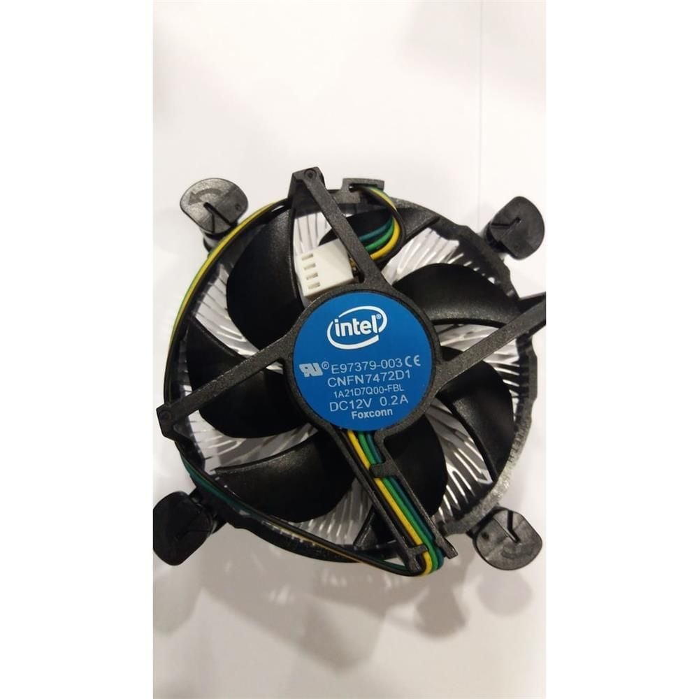 Intel E97379‑001 LGA 1150/1151/1155/1156 Socket Intel Core i3‑i5‑i7 90 mm 4‑Pin Fanlı Alüminyum Heatsink Orijinal CPU Soğutucusu