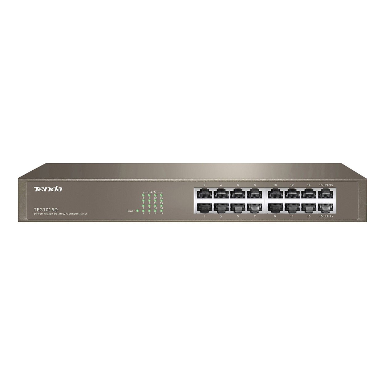 Tenda TEG1016D 16-Port 10/100/1000Mbps Gigabit Ethernet Masaüstü/Rackmount Rack Tipi Switch