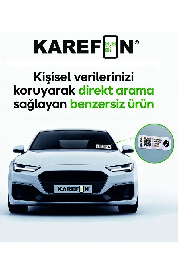 KAREFON  Qr Araç Etiketi - Mobil - Son Teknoloji Araç İletişim Platformu