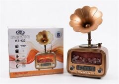 Everton Rt-422  Bluetooth Fm-Usb-Tf-Aux Şarjlı Nostaljik Radyo Gramafon (Alev Ambiyans Işığı)