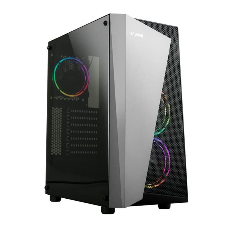 Zalman S4‑PLUS (BL) 4×120 mm RGB Fanlı Siyah ATX Mid‑Tower PC Kasa (PSU Yok)