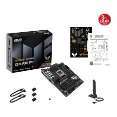 Asus TUF GAMING X870-PLUS WIFI AMD X870 AM5 DDR5 8000MHz (OC) HDMI DP 4x M.2 Wi-Fi 7 ATX Anakart