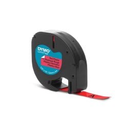 DYMO S0721630 LetraTag Plastik Şerit 12mm x 4m Kırmızı (59424)