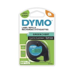 DYMO S0721640 LetraTag Plastik Şerit 12mm x 4m Yeşil (59425)