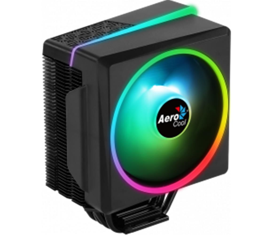 Aerocool AE‑CC‑CYLN4F Cylon 4F 12 cm Addressable RGB Şeffaf Fanlı İşlemci Hava Soğutucu (4 Heat‑Pipe, PWM Fan, LGA1700 & AM5 Uyumlu)