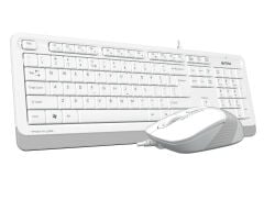 A4 Tech Fstyle F1010 Kablosuz Fstyler Q TR Beyaz Multimedya Klavye & Optik Mouse Seti