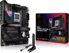 Asus ROG STRIX X870E‑E GAMING WIFI AMD Socket AM5 X870E DDR5 4‑DIMM ATX Anakart (Wi‑Fi 7, 5 M.2, PCIe 5.0, 5 GbE, USB4)