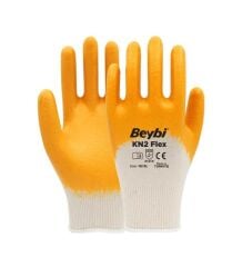 Beybi Nitril PMK KN2 Flex 9 Beden Nitril Kaplı Pamuk Eldiven (3121x)¾ Nitril Kaplıdır
