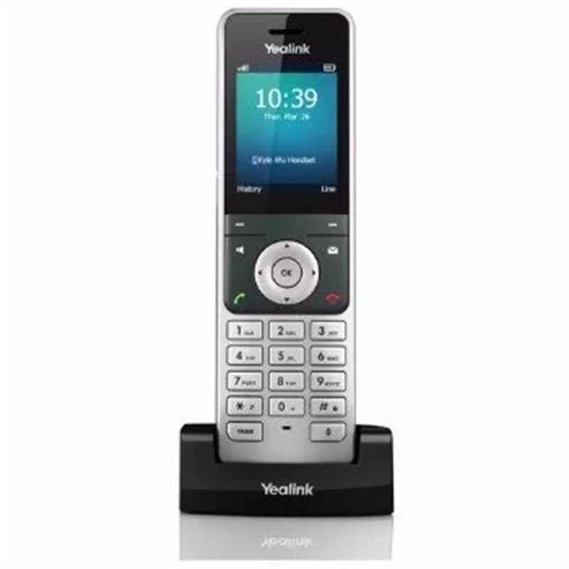 Yealink W56H Kablosuz DECT El Terminali - 2.4 İnç Renkli Ekran - HD Ses - W60B / W70B / W80B / W90B Baz İstasyonları ile Uyumlu