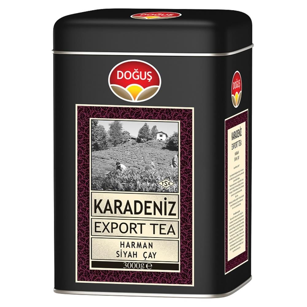 Doğuş Export Karadeniz Siyah Dökme Çay 3000 g (3 kg) - Metal Teneke Kutu