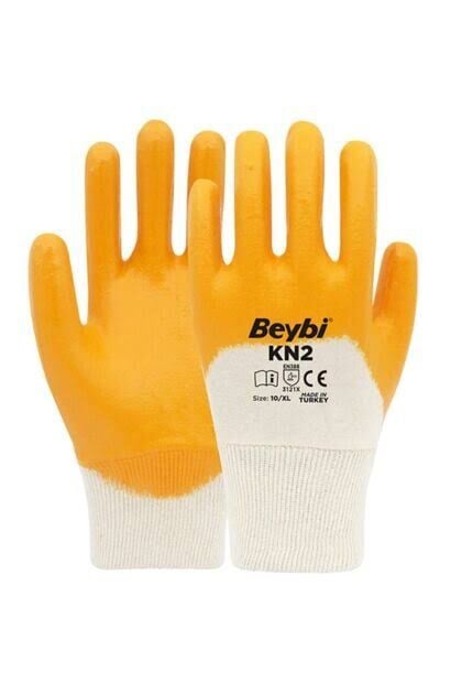 Beybi Nitril PMK KN2 Flex 10 Beden Nitril Kaplı Pamuk Eldiven (3121x)¾ Nitril Kaplıdır