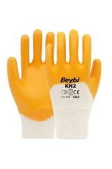 Beybi Nitril PMK KN2 Flex 10 Beden Nitril Kaplı Pamuk Eldiven (3121x)¾ Nitril Kaplıdır
