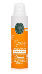 Eyüp Sabri Tuncer Active Kadın Sprey Deodorant 200 ml Uzun Süre Etkili Ferah Kadın Kokusu Alkolsüz Vücut Deodorantı