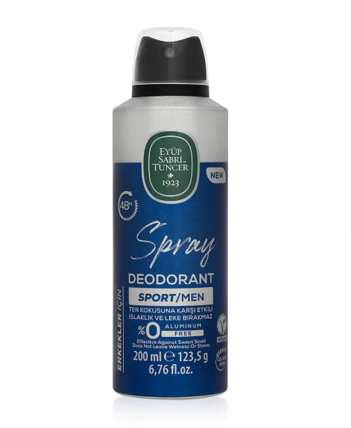 Eyüp Sabri Tuncer Sport Erkek Sprey Deodorant 200 ml Uzun Süre Etkili Spor Ferahlığı Alkolsüz Vücut Deodorantı