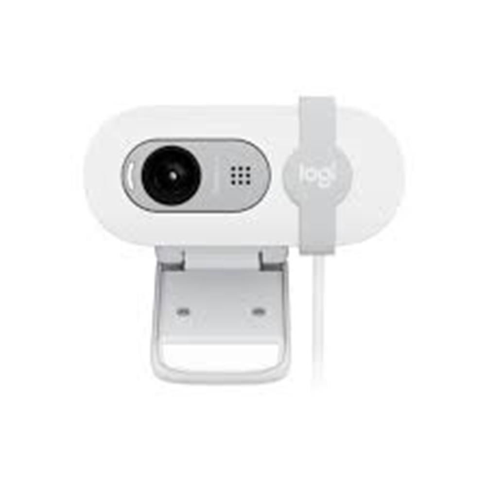 Logitech Brio 100 960-001617 Full HD 1080p 30fps RightLight 2 Entegre Gizlilik Kapaklı Web Kamerası - Beyaz