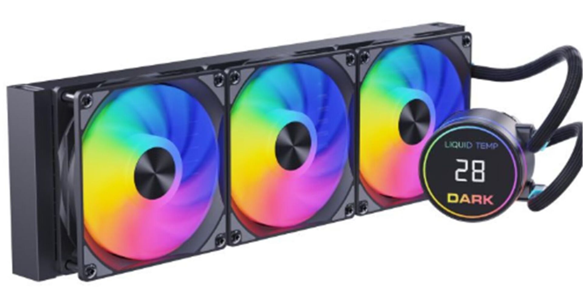 Dark Freezer W362 2025 Edition 360mm 300W TDP Dijital Sıcaklık Göstergeli ARGB Sıvı Soğutma