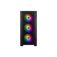MSI MAG FORGE M100A Akrilik Yan Panel Micro‑ATX Gaming Kasa • 3×120 mm Ön + 1×120 mm Arka Auto‑RGB Fan • Mesh Ön Panel • PSU Yok • Micro‑ATX / Mini‑ITX Uyumluluğu • Siyah