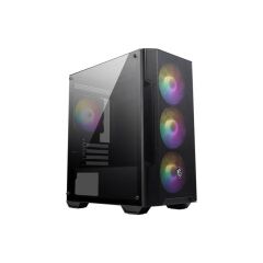 MSI MAG FORGE M100A Akrilik Yan Panel Micro‑ATX Gaming Kasa • 3×120 mm Ön + 1×120 mm Arka Auto‑RGB Fan • Mesh Ön Panel • PSU Yok • Micro‑ATX / Mini‑ITX Uyumluluğu • Siyah