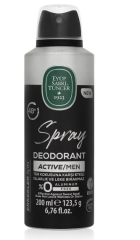 Eyüp Sabri Tuncer Active Erkek Sprey Deodorant 200 ml Uzun Süre Etkili Ferah Erkek Kokusu Alkolsüz Vücut Deodorantı