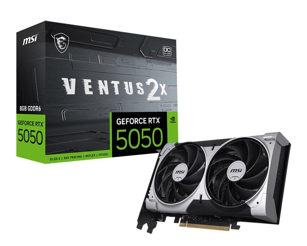 MSI GeForce RTX 5050 Ventus 2X OC 8GB GDDR6 128 Bit DLSS 4 PCIe 5.0 Ekran Kartı