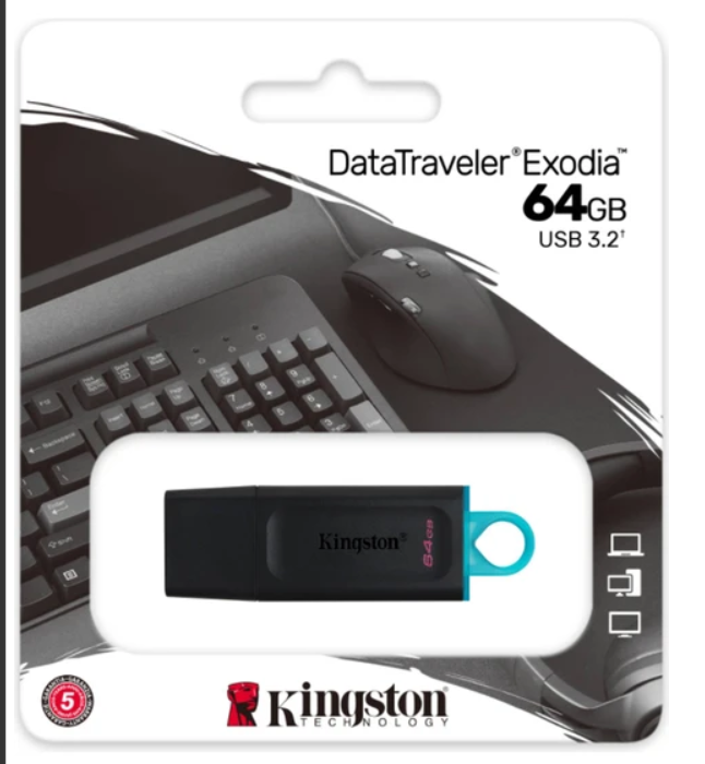Kingston DataTraveler Exodia DTXG2-64GB 64GB USB 3.2 Gen 1 Taşınabilir Flash Bellek Siyah