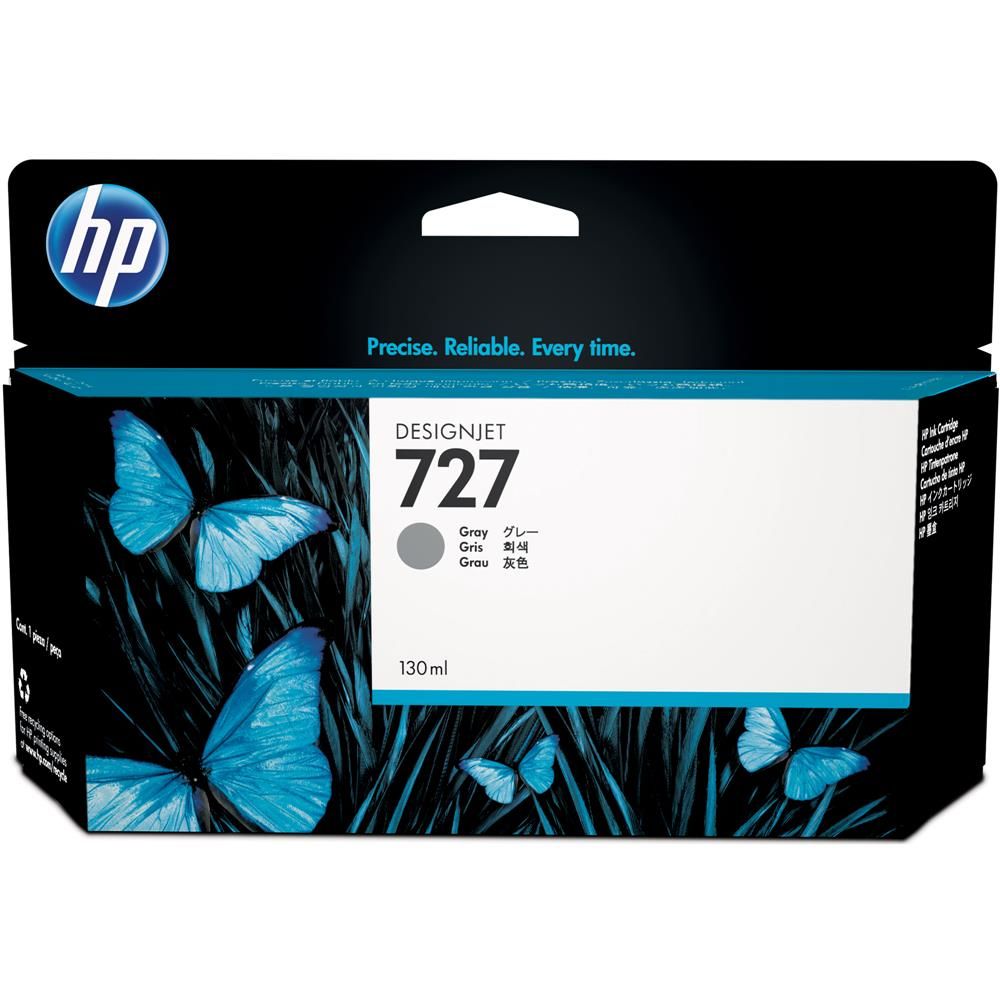 HP 727 Gray (Gri) 130 ml Orijinal Mürekkep Kartuşu (B3P24A) - DesignJet T920 / T930 / T1500 / T1530 / T2500 / T2530 Serisi Uyumlu