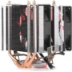Dark Freezer X94RD Intel/AMD Uyumluluklı 4x6 mm Direct Contact Bakır Isı Borulu, 2×92 mm Kırmızı LED 4‑Pin PWM Fanlı, 135 mm Yükseklik Kompakt Hava Soğutucu – DKCCX94RD