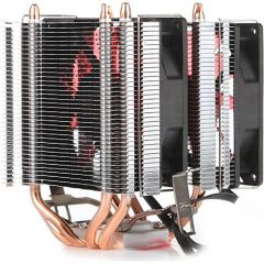 Dark Freezer X94RD Intel/AMD Uyumluluklı 4x6 mm Direct Contact Bakır Isı Borulu, 2×92 mm Kırmızı LED 4‑Pin PWM Fanlı, 135 mm Yükseklik Kompakt Hava Soğutucu – DKCCX94RD