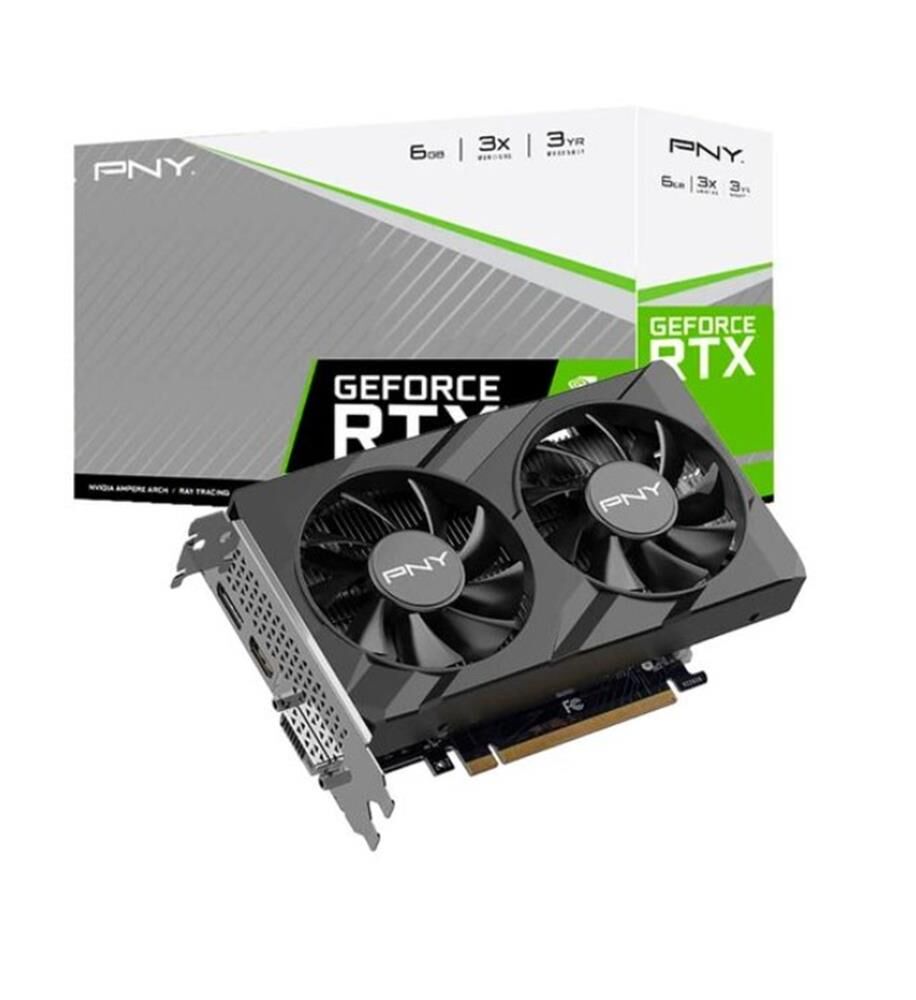 PNY GeForce RTX 3050 6GB Verto Dual Fan GDDR6 96-Bit Ekran Kartı - VCG30506DFXPB1