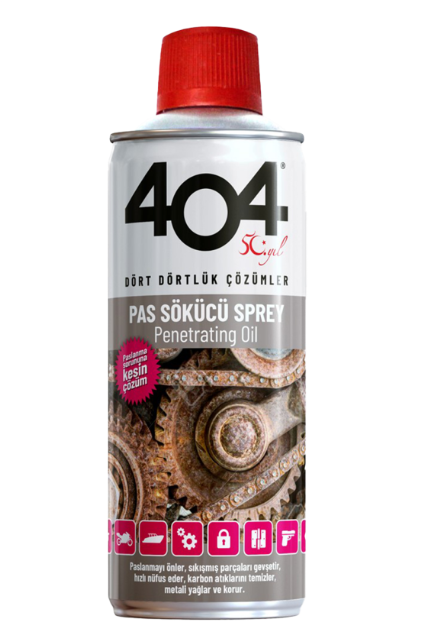 404 Pas Sökücü Sprey 200ml Metal Yüzey Pas Temizleyici Yağlayıcı Koruyucu Sprey Çok Amaçlı Endüstriyel Bakım Spreyi