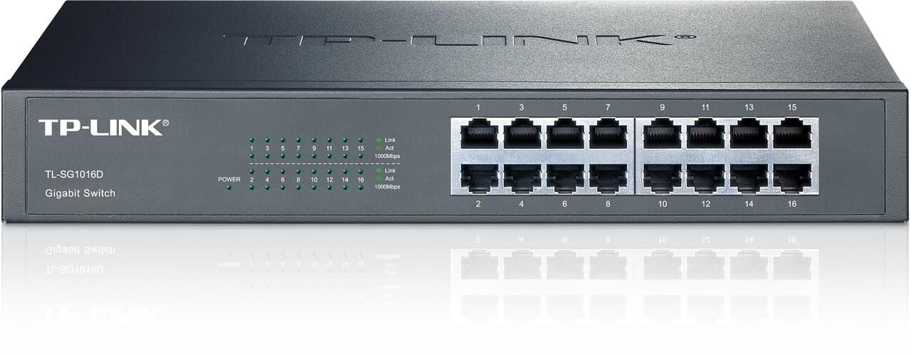 TP-LINK TL-SG1016D 16 Port Gigabit Desktop/Rackmount Switch