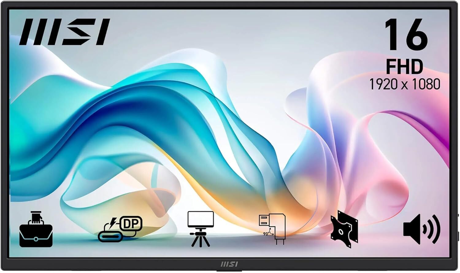 MSI 15.6'' PRO MP165 E6 Flat IPS 4ms Portatif Siyah FHD Monitör