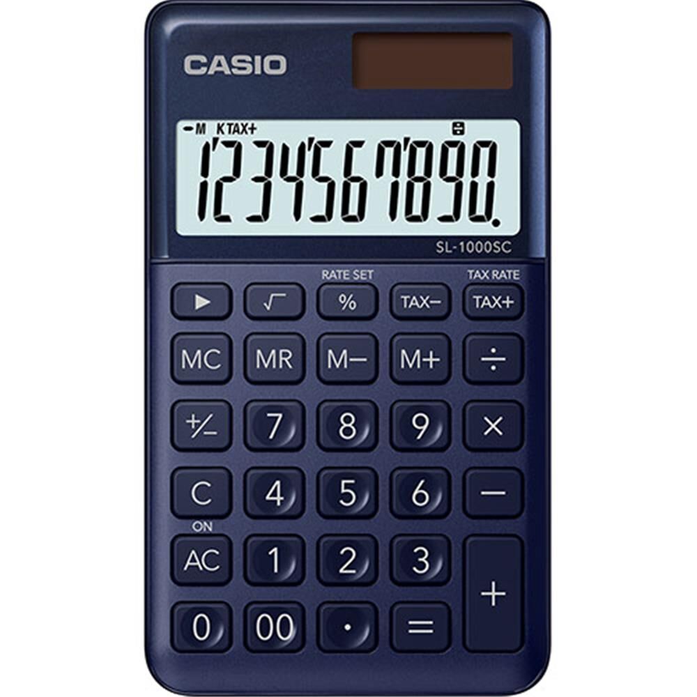 Casio SL-1000SC-NY Lacivert Cep Tipi 10 Haneli Fonksiyonel Hesap Makinesi