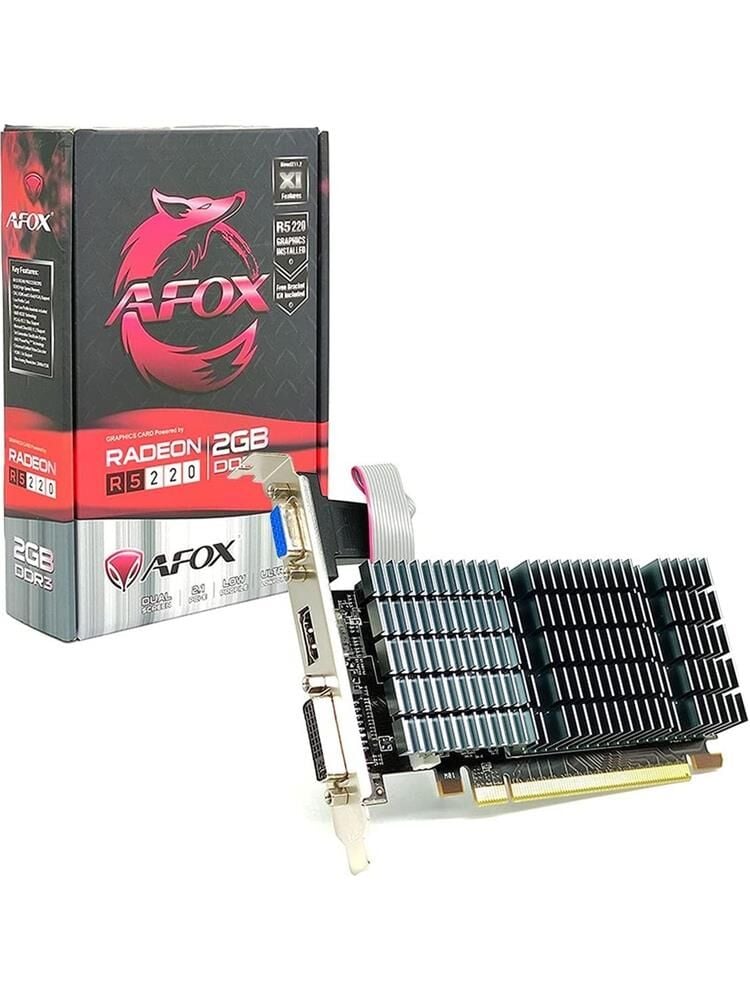 Afox Radeon R5 220 2GB DDR3 64-Bit LP (Low Profile) Ekran Kartı - AFR5220-2048D3L4